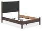 Cadmori Full Upholstered Panel Bed, Dresser and Mirror