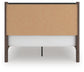 Cadmori Queen Upholstered Panel Bed, Dresser and Mirror