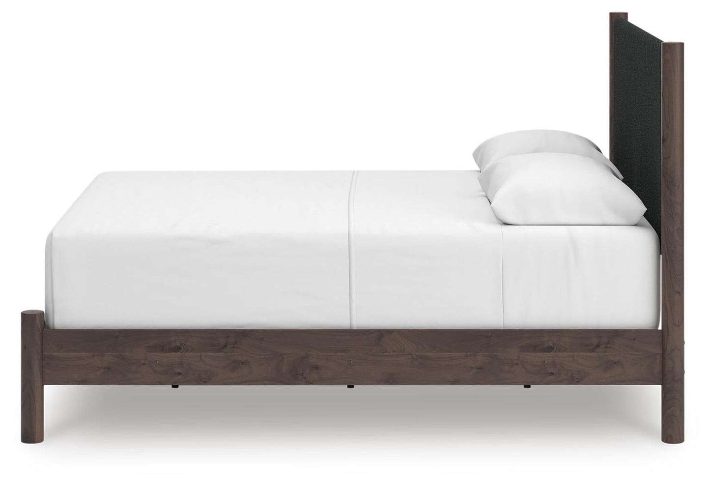 Cadmori Queen Upholstered Panel Bed, Dresser and Mirror