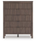 Cadmori Full Upholstered Panel Bed, Dresser and Mirror