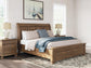 Vandenmore King Storage Sleigh Bed with Mirrored Dresser and Nightstand