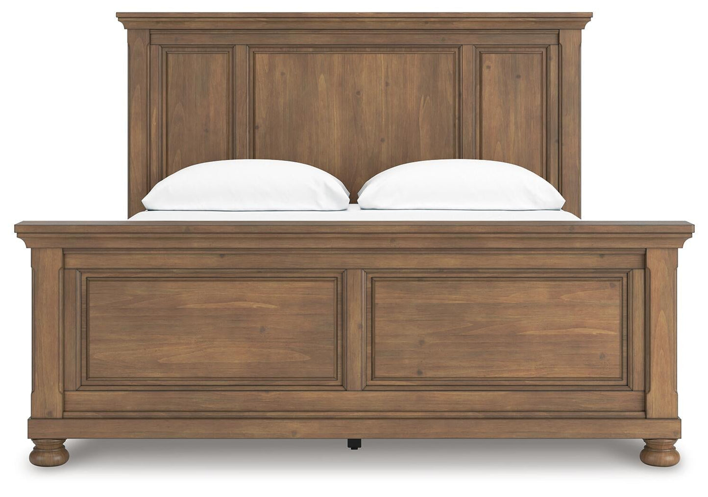 Vandenmore California King Panel Bed with Mirrored Dresser and Nightstand