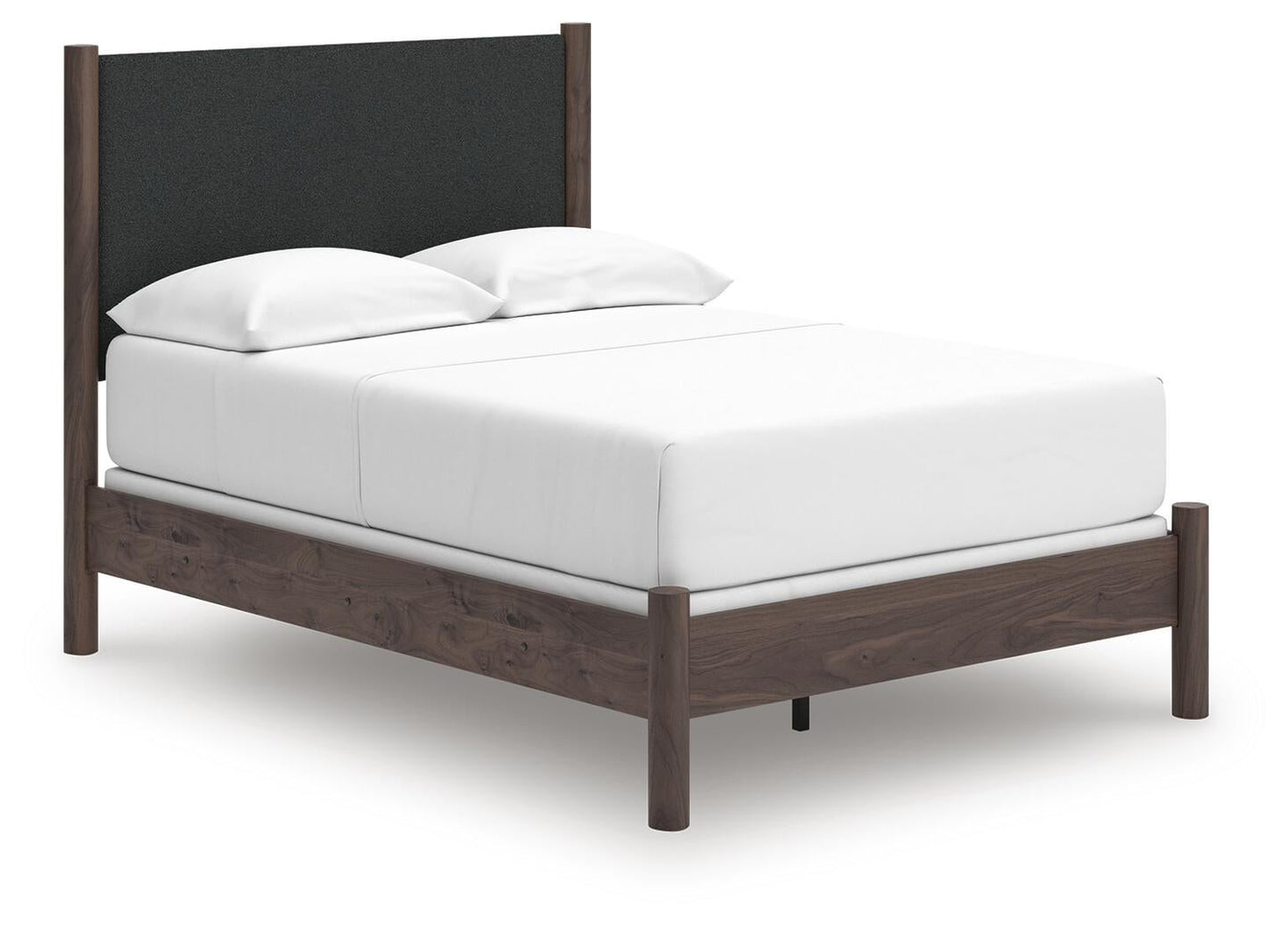 Cadmori Full Upholstered Panel Bed, Dresser, Mirror and Nightstand