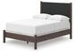 Cadmori Full Upholstered Panel Bed, Dresser, Mirror and Nightstand