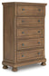 Vandenmore King Storage Sleigh Bed with Mirrored Dresser, Chest and Nightstand