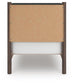 Cadmori Twin Upholstered Panel Platform Bed, Dresser, Mirror, Chest and Nightstand