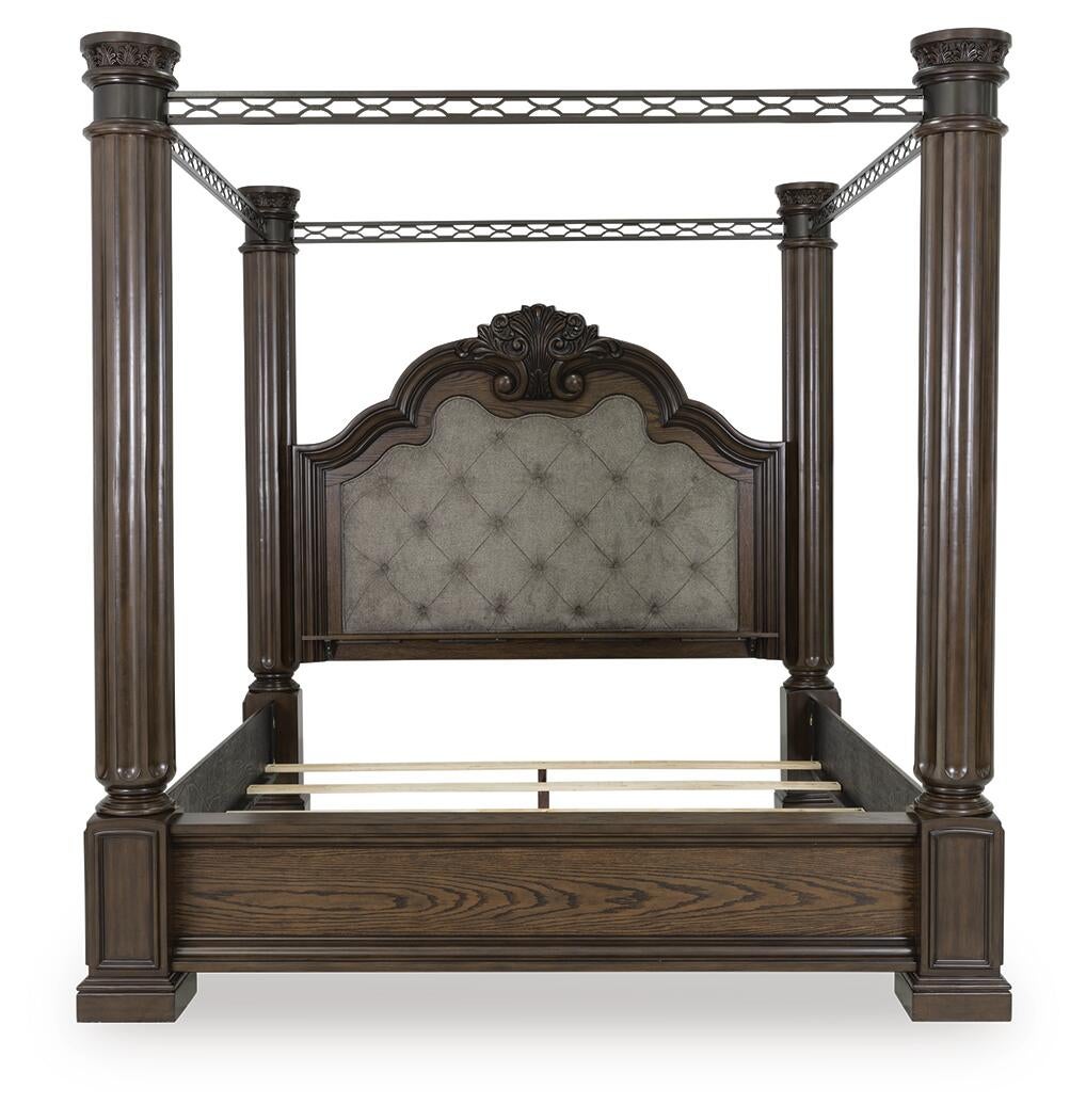 Maylee King Canopy Bed, Dresser and Mirror