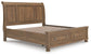 Vandenmore King Storage Sleigh Bed with Mirrored Dresser