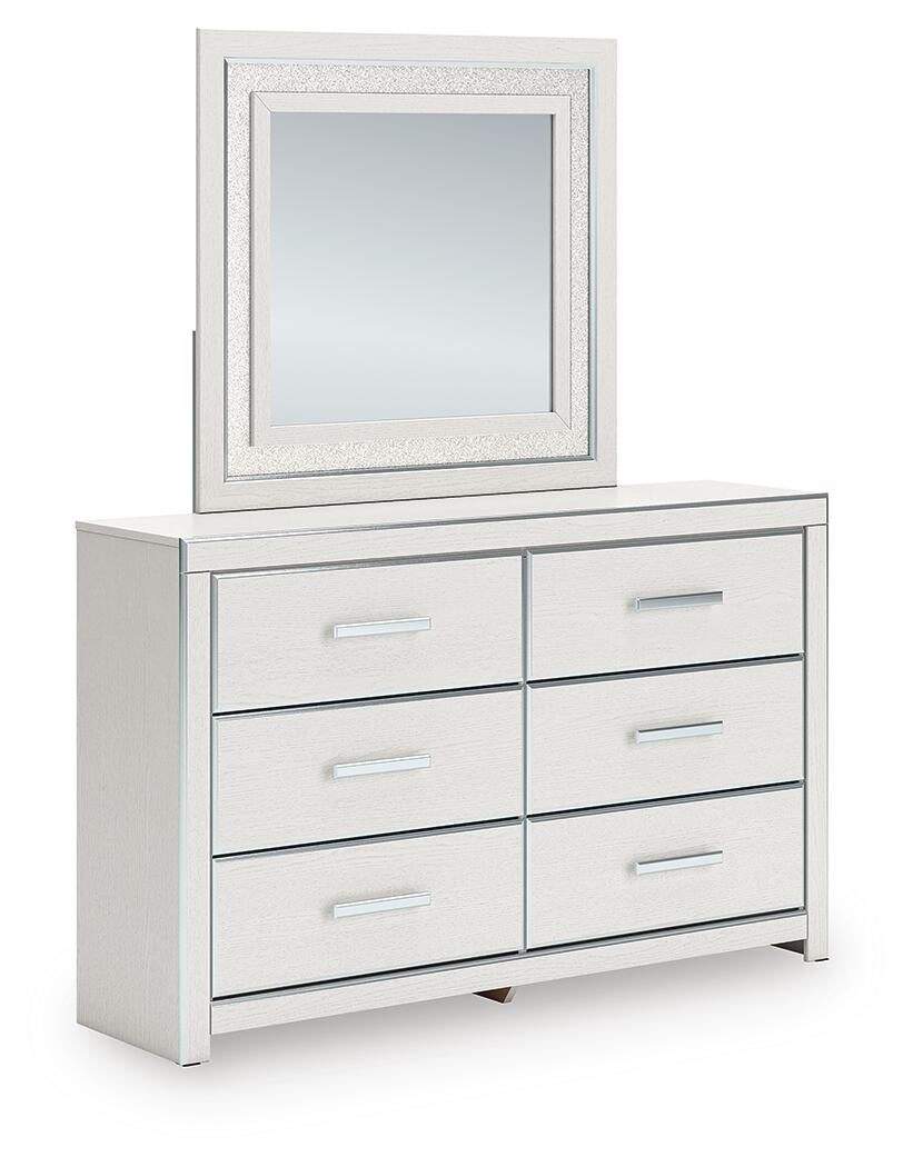 Birmonton Queen Upholstered Bed, Dresser, Mirror, Chest and Nightstand