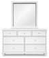 Fortman Full Panel Storage Bed, Dresser and Mirror