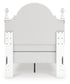 Maylilly Twin Upholstered Panel Bed, Dresser and Mirror