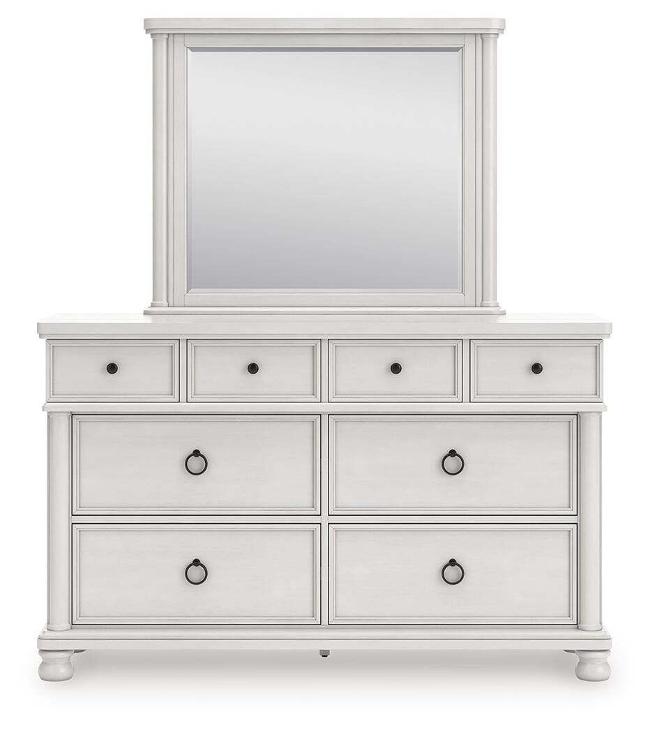 Chadworth King Poster Bed, Dresser, Mirror and Nightstand