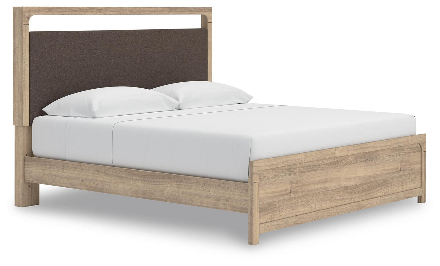 Hollymount King Upholstered Platform Bed, Dresser and Mirror