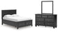Lanolee Queen Panel Storage Bed, Dresser and Mirror