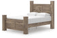 Keithland Queen Poster Bed with Mirrored Dresser and Nightstand