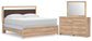 Hollymount King Upholstered Panel Bed, Dresser and Mirror