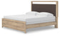 Hollymount King Upholstered Panel Bed, Dresser and Mirror