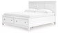 Fortman King Panel Storage Bed with Mirrored Dresser