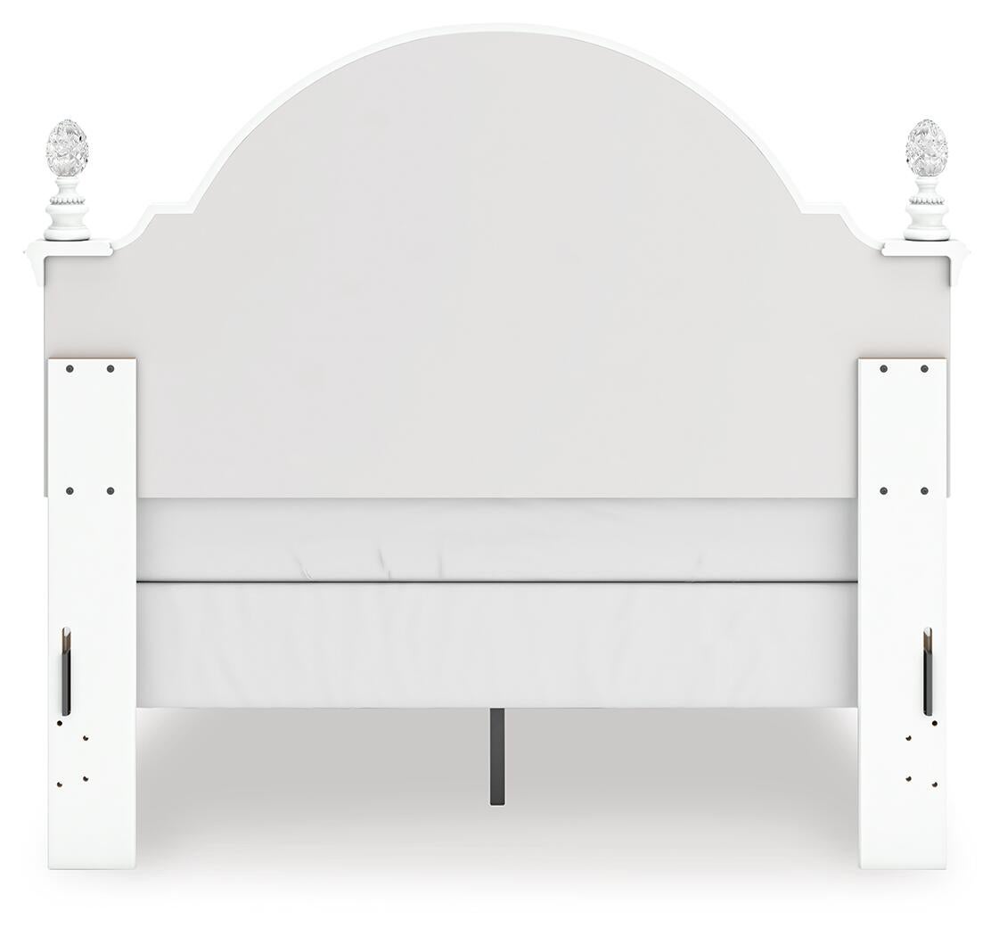 Maylilly Full Upholstered Panel Bed, Dresser, Mirror and Nightstand