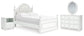 Maylilly Full Upholstered Panel Bed, Dresser, Mirror and Nightstand