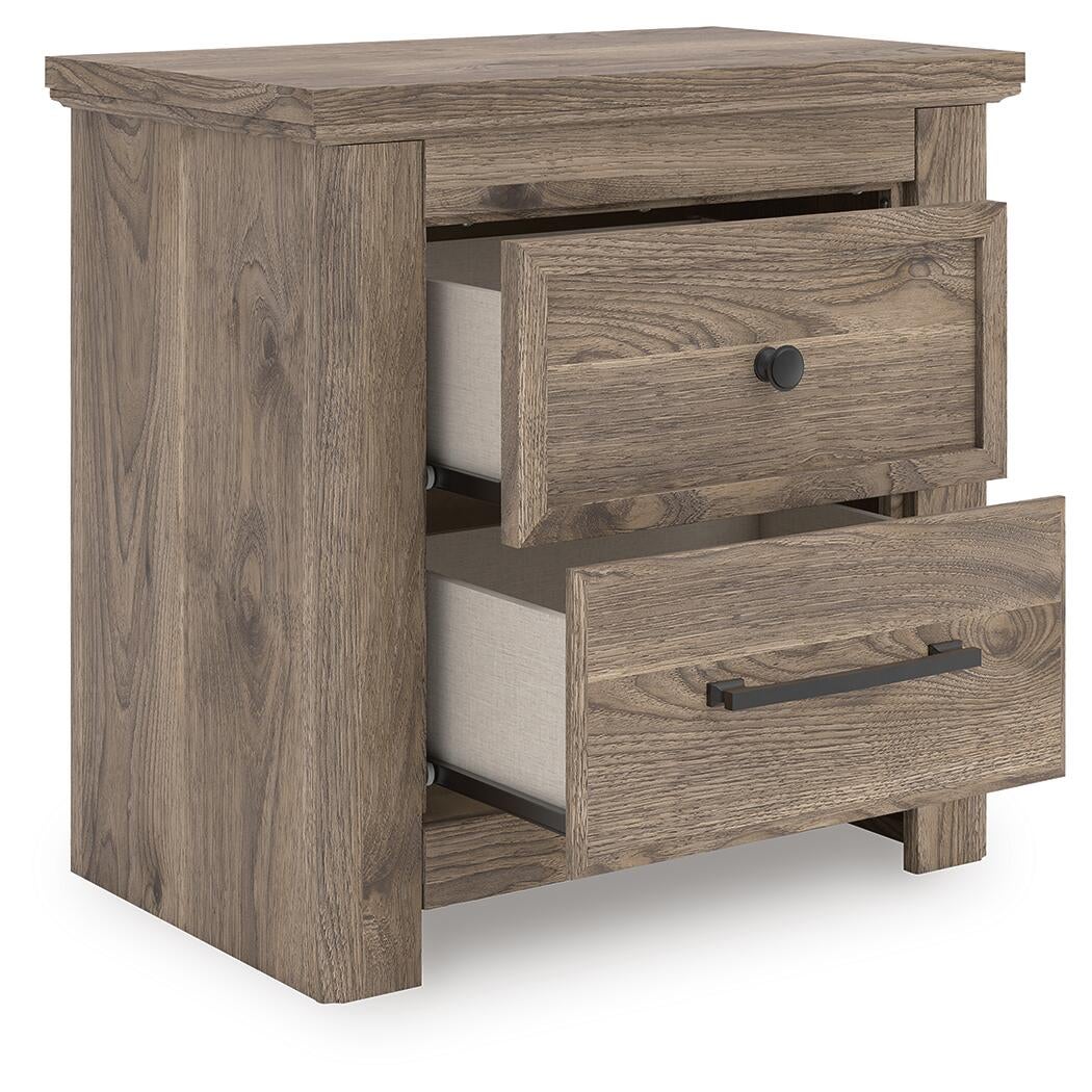 Keithland Queen Panel Bed with Mirrored Dresser and Nightstand