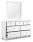 Fortman California King Panel Storage Bed, Dresser and Mirror