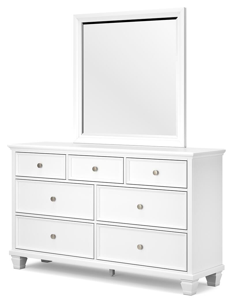 Fortman California King Panel Storage Bed, Dresser and Mirror