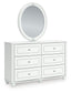 Maylilly Twin Upholstered Panel Storage Bed, Dresser and Mirror