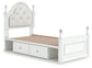 Maylilly Twin Upholstered Panel Storage Bed, Dresser and Mirror