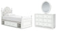 Maylilly Twin Upholstered Panel Storage Bed, Dresser and Mirror