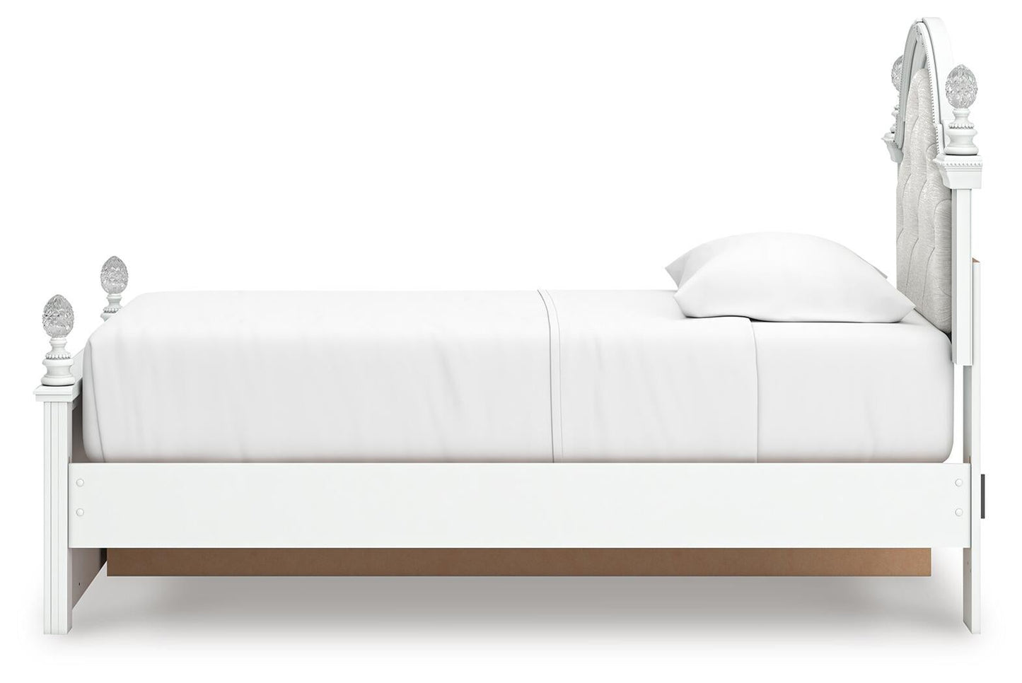 Maylilly Twin Upholstered Panel Storage Bed, Dresser and Mirror