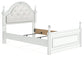 Maylilly Full Upholstered Panel Bed, Dresser and Mirror