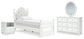 Maylilly Twin Upholstered Panel Bed, Dresser, Mirror and Nightstand