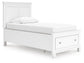 Fortman Twin Panel Storage Bed, Dresser, Mirror and Nightstand