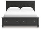 Lanolee California King Panel Storage Bed, Dresser, Mirror and Nightstand