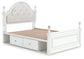 Maylilly Full Upholstered Panel Storage Bed, Dresser and Mirror