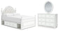 Maylilly Full Upholstered Panel Storage Bed, Dresser and Mirror