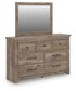 Keithland Queen Panel Bed with Mirrored Dresser