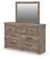 Keithland King Panel Bed with Mirrored Dresser