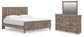 Keithland King Panel Bed with Mirrored Dresser