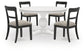 Chadworth Dining Table and 4 Chairs
