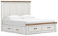 Savonport King Panel Storage Bed, Dresser and Mirror