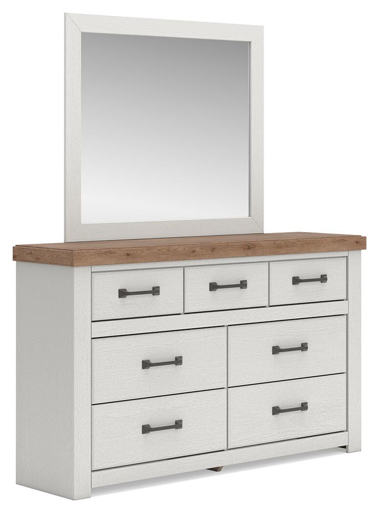 Savonport King Panel Storage Bed, Dresser and Mirror