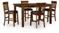 Ralene Counter Height Dining Table and 4 Barstools