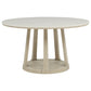 Lucaire 54-inch Round Cultured Marble Dining Table Sandstone