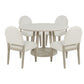 Lucaire 5-piece 54-inch Round Cultured Marble Dining Set Cream
