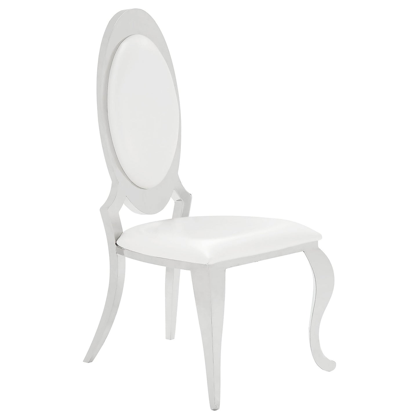 Antoine 7-piece White Tempered Glass Dining Set Cream White Chairs
