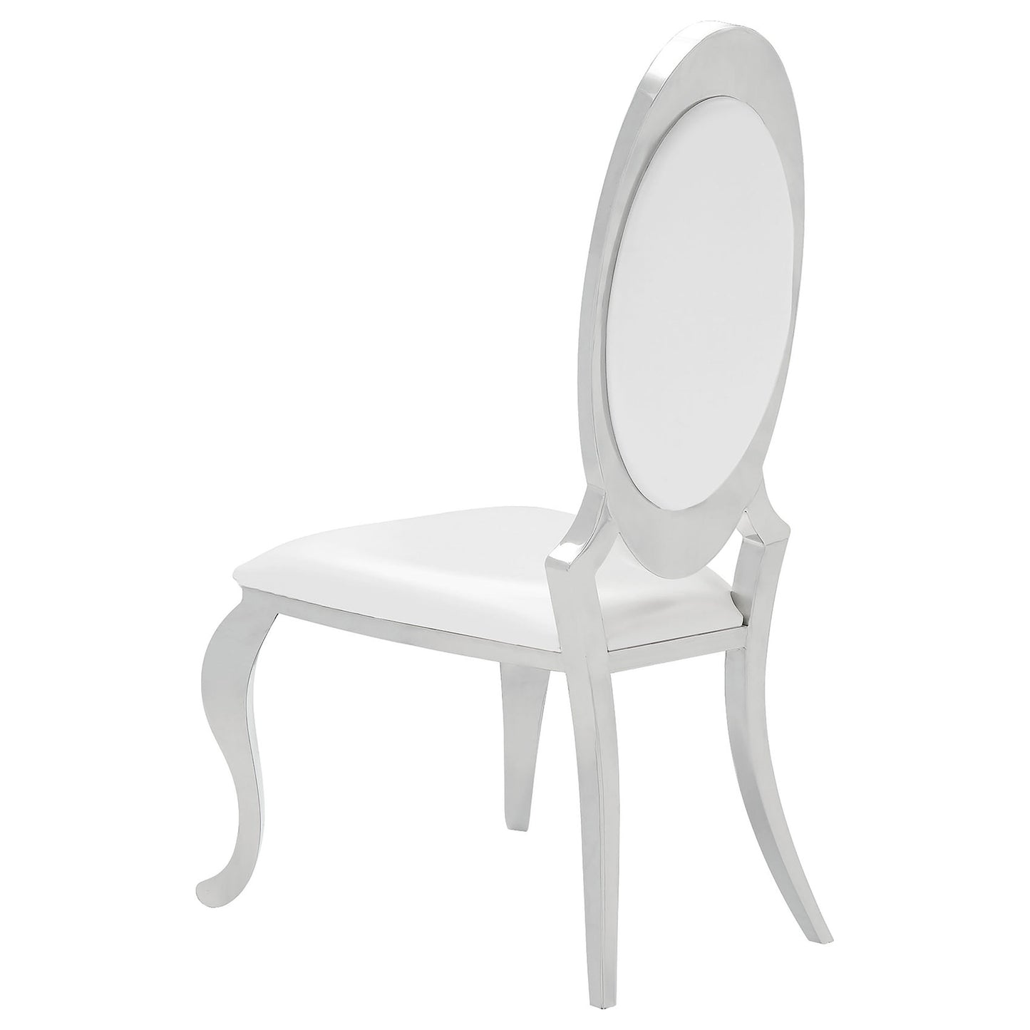 Antoine 7-piece White Tempered Glass Dining Set Cream White Chairs