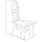 Antoine 7-piece White Tempered Glass Dining Set Cream White Chairs
