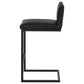 Vardon Genuine Leather Bar Stool Black (Set of 2)